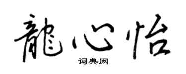 王正良龍心怡行書個性簽名怎么寫