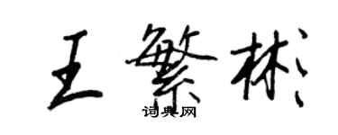 王正良王繁彬行書個性簽名怎么寫