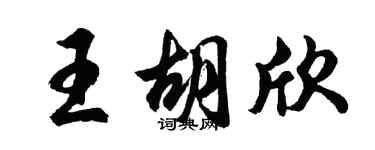 胡問遂王胡欣行書個性簽名怎么寫