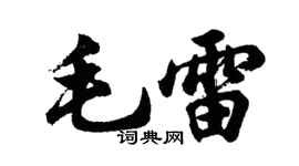胡問遂毛雷行書個性簽名怎么寫
