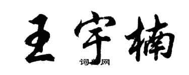 胡問遂王宇楠行書個性簽名怎么寫