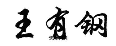 胡問遂王有鋼行書個性簽名怎么寫