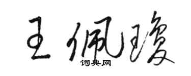 駱恆光王佩瓊草書個性簽名怎么寫