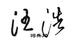 駱恆光汪浩草書個性簽名怎么寫