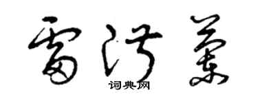 曾慶福雷淑蘭草書個性簽名怎么寫