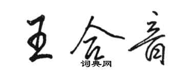 駱恆光王合音行書個性簽名怎么寫