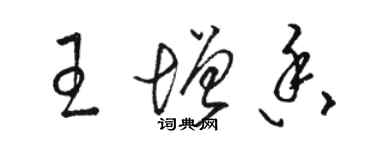 駱恆光王增香草書個性簽名怎么寫