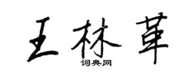 王正良王林革行書個性簽名怎么寫