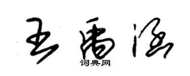 朱錫榮王禹涵草書個性簽名怎么寫