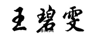胡問遂王碧雯行書個性簽名怎么寫