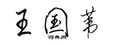 駱恆光王國葦行書個性簽名怎么寫