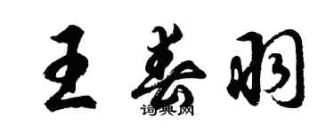 胡問遂王春羽行書個性簽名怎么寫