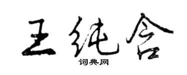 曾慶福王純含行書個性簽名怎么寫