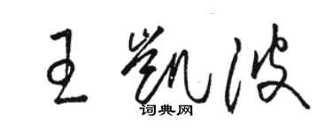 駱恆光王凱波草書個性簽名怎么寫