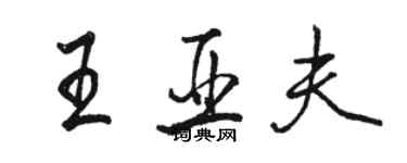 駱恆光王亞夫行書個性簽名怎么寫