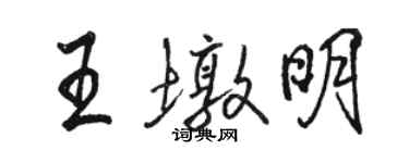 駱恆光王墩明行書個性簽名怎么寫