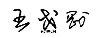 朱錫榮王戈剛草書個性簽名怎么寫