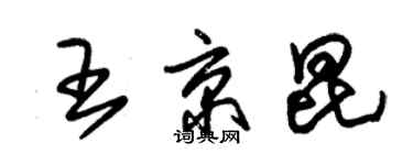 朱錫榮王京昆草書個性簽名怎么寫