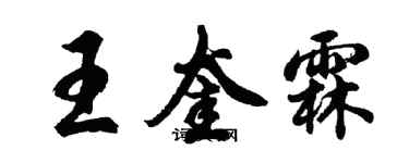 胡問遂王奎霖行書個性簽名怎么寫