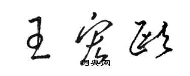 駱恆光王宏歐草書個性簽名怎么寫