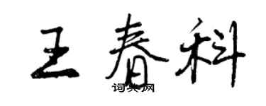 曾慶福王春科行書個性簽名怎么寫