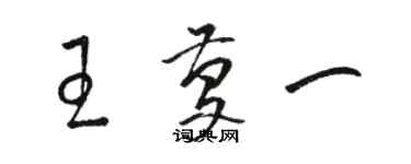 駱恆光王慶一草書個性簽名怎么寫