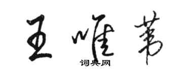 駱恆光王唯葦行書個性簽名怎么寫