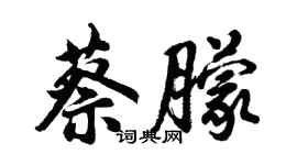 胡問遂蔡朦行書個性簽名怎么寫