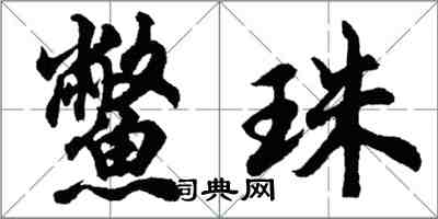 胡問遂鱉珠行書怎么寫