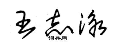 朱錫榮王志泳草書個性簽名怎么寫