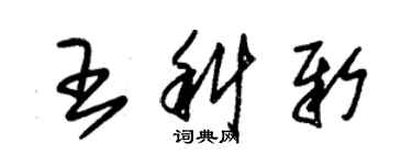 朱錫榮王科新草書個性簽名怎么寫