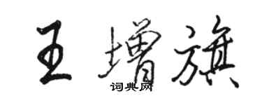 駱恆光王增旗行書個性簽名怎么寫