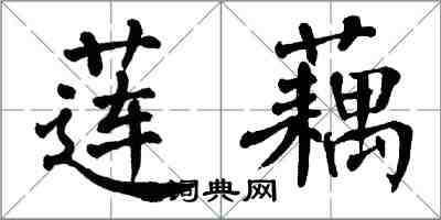 翁闓運蓮藕楷書怎么寫