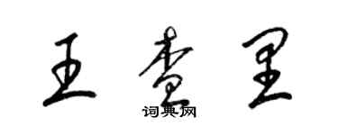 梁錦英王查里草書個性簽名怎么寫