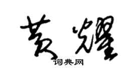 朱錫榮黃耀草書個性簽名怎么寫