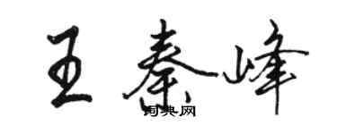 駱恆光王秦峰行書個性簽名怎么寫