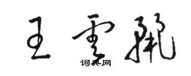 駱恆光王雲麗草書個性簽名怎么寫