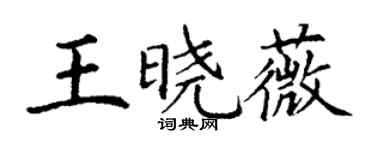 丁謙王曉薇楷書個性簽名怎么寫