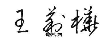 駱恆光王莉樺草書個性簽名怎么寫