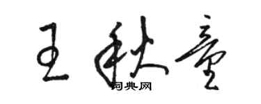 駱恆光王秋童草書個性簽名怎么寫