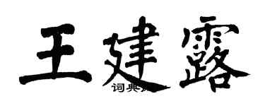 翁闓運王建露楷書個性簽名怎么寫