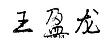 曾慶福王盈龍行書個性簽名怎么寫