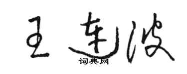 駱恆光王連波草書個性簽名怎么寫