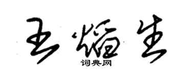 朱錫榮王焰生草書個性簽名怎么寫