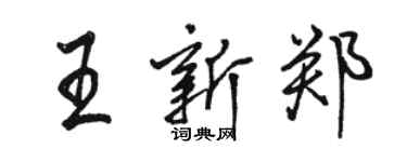 駱恆光王新鄭行書個性簽名怎么寫
