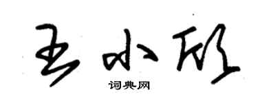 朱錫榮王小欣草書個性簽名怎么寫