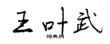 曾慶福王葉武行書個性簽名怎么寫