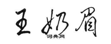 駱恆光王奶眉行書個性簽名怎么寫