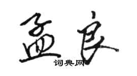 駱恆光孟良行書個性簽名怎么寫