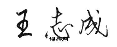 駱恆光王志成行書個性簽名怎么寫